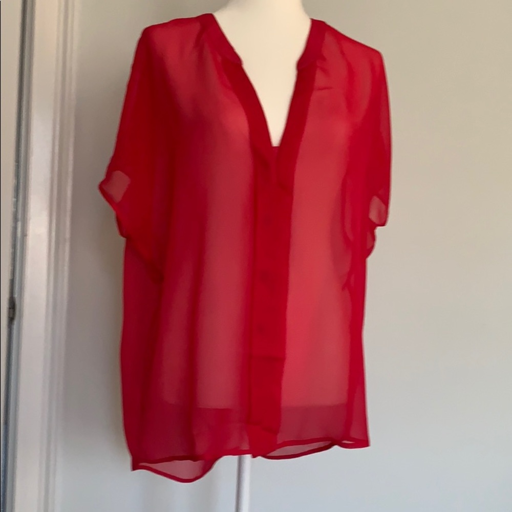 ZOA NEW YORK SILK FUCHSIA BLOUSES